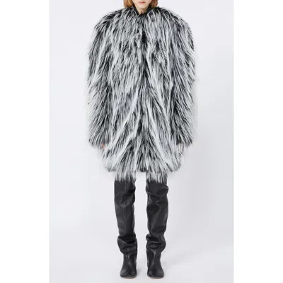 Sportmax Adesso Faux Fur Jacket In Gray
