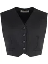 Sportmax Woman Tailored Vest Black Size 6 Virgin Wool In Black