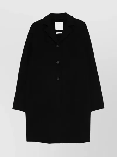 Sportmax Adria Coat With Long Raglan Sleeves In Black