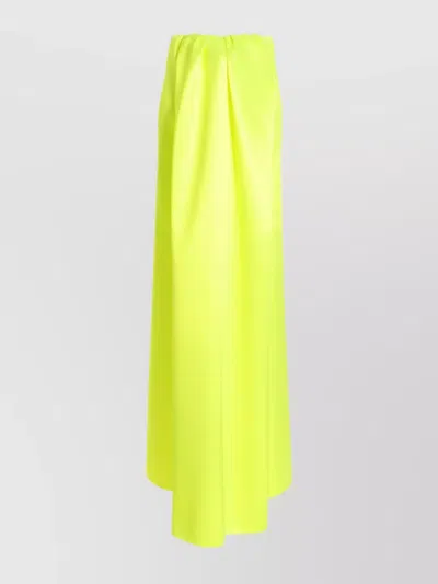 Sportmax Yellow Bustle Maxi Skirt In Green