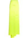 Sportmax Yellow Bustle Maxi Skirt In Yellow