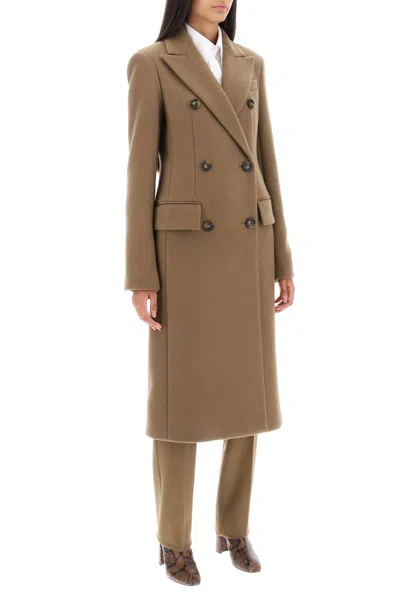 Sportmax Adua Long Coat In Beige