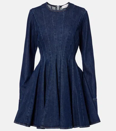 Sportmax Aereo Denim Minidress In Blue