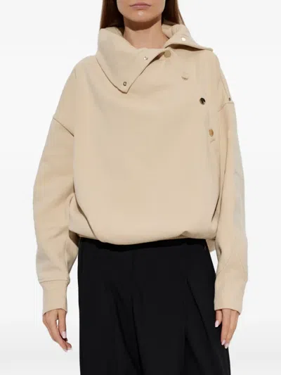 Sportmax Aerosi Button-fastening Sweatshirt In Neutral