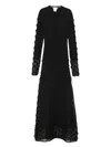 Sportmax Bubble Effect Sheer Dress In 黑色