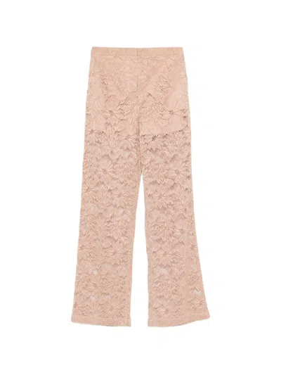 Sportmax Pantaloni Afoso In Pizzo Color Nude  In Neutral