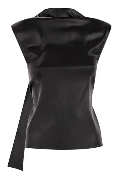 SPORTMAX SPORTMAX AGADIR1234 - SLEEVELESS TOP WITH DRAPE