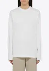 Sportmax White Cotton Long-sleeved T-shirt In White