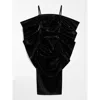 Sportmax Flounce-detail Midi Dress In Black