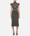 Sportmax Albino Cut-out Mohair Dress In Grey