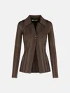 Sportmax 'albio' Coffee Shiny Viscose Cardigan In Brown