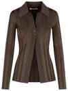 Sportmax Striped Viscose Cardigan Long Sleeves In Brown