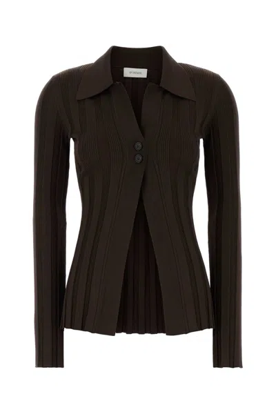 Sportmax Albio1234 Stretch Viscose Blend Cardigan In Brown
