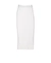 Sportmax Knitwear Culotte Midi Skirt With Sheer Effect In White