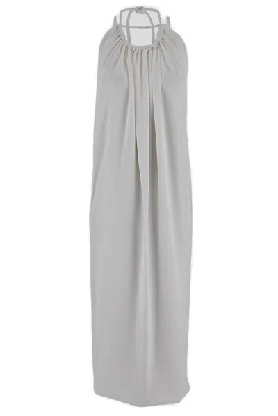 Sportmax Alceste 1234 Open Back Sleeveless Dress In Gray