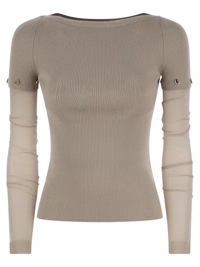 SPORTMAX SPORTMAX ALCIDE TIGHT FITTING STRETCH VISCOSE JERSEY
