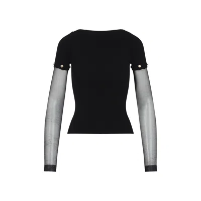 Sportmax Alcide Transparent Sleeves Top