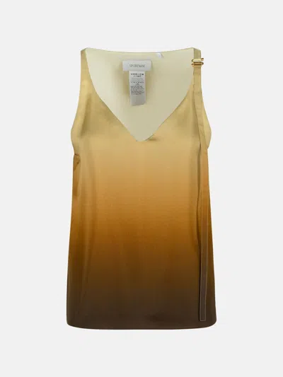 Sportmax 'alcuno' Beige Gradient Silk Top