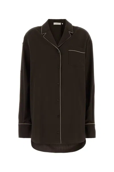 Sportmax Alice Piping-detail Shirt In Brown