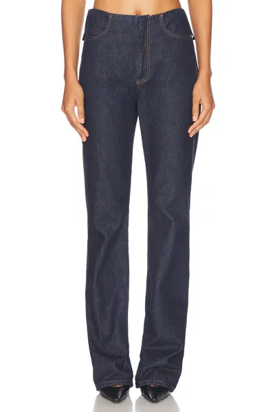 Sportmax 'aligi' Dark Denim Jeans In Midnight Blue