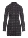Sportmax Rhinestone-embellished Jersey Minidress In Black