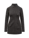 Sportmax Rhinestone-embellished Jersey Minidress In Nero