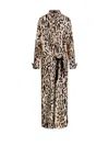 Sportmax Silk Leopard Print Astoria Maxi Dress In Beige