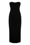 Sportmax Velvet Bustier Dress In Black