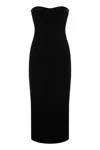 Sportmax Velvet Bustier Dress In Black