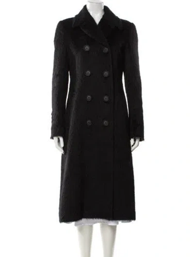 Pre-owned Sportmax Alpaca Coat In Black