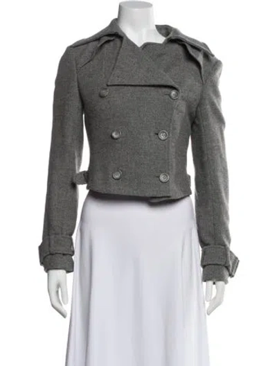 Pre-owned Sportmax Alpaca Jacket In Gray