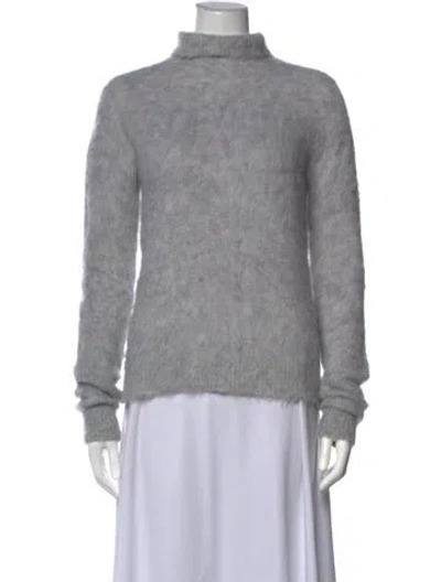 Pre-owned Sportmax Alpaca Turtleneck Sweater In Grey
