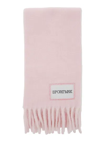Sportmax Alpaca Wool Blend Scarf In Pink