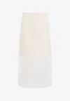 Sportmax Amico Panelled Straight Midi Skirt In Vanilla