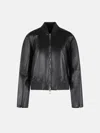 Sportmax Sheep Nappa Leather Jacket With Elastic Quilted Detailing In Black