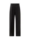Sportmax Box-pleat Wool Palazzo Pants In Black