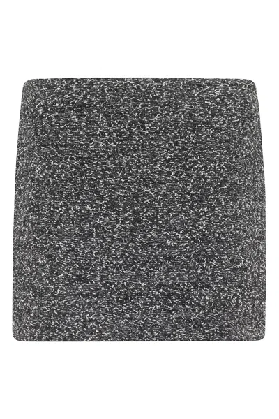 Sportmax Straight Low-waist Skirt In Gray