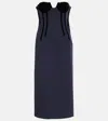 Sportmax Anemone Wool-blend Bustier Midi Dress In Blue