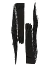 Sportmax Long Fringe Detail Gloves Collection In Black