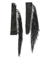Sportmax Fringed Gloves In Black