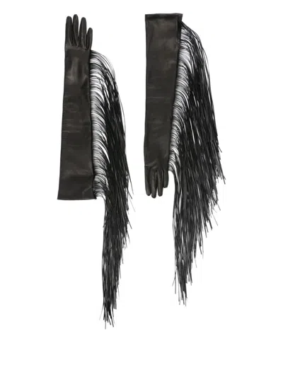SPORTMAX SPORTMAX "ANGEL1234" LEATHER LONG GLOVES ACCESSORIES
