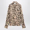 Sportmax Animal Print Silk Shirt In Pink