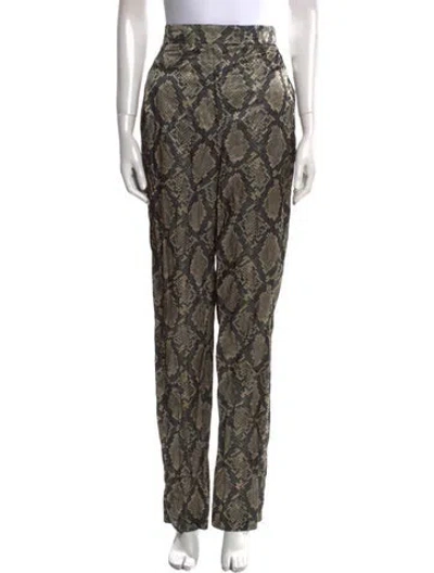 Pre-owned Sportmax Animal Print Wide Leg Pants In Multi