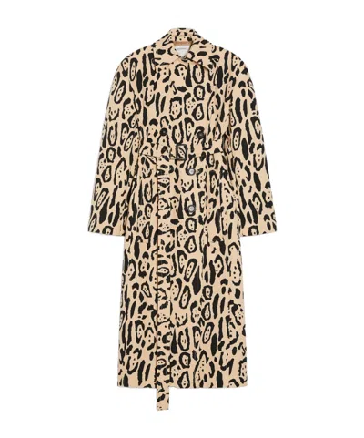 Sportmax Animal Print Windbreaker In Nude