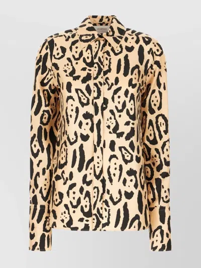 SPORTMAX ANIMALIER PRINT SILK SHIRT