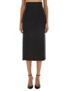 Sportmax Woman Midi Skirt Black Size 8 Acetate