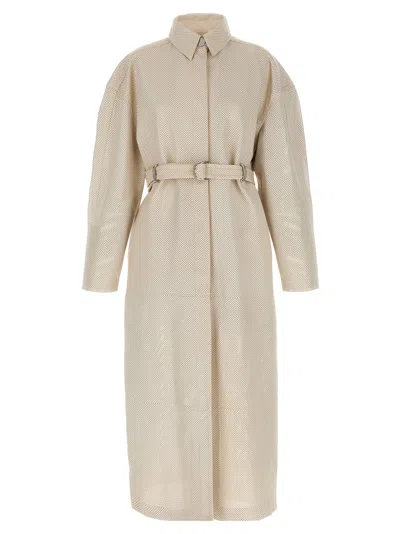 Sportmax Antiope1234 Trench Coat In Beige