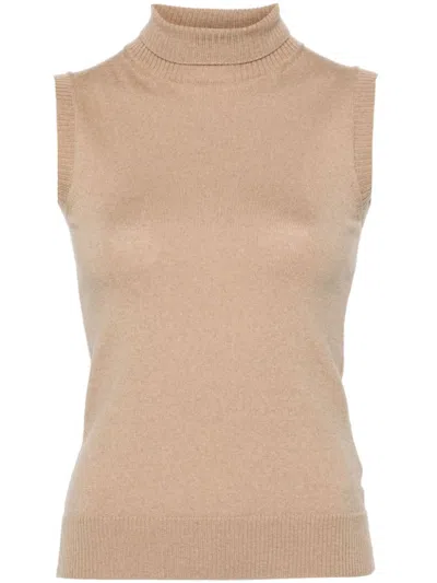 Sportmax Ardenza Roll-neck Vest In Transparent