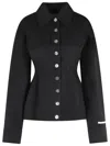 Sportmax Spxarena Tailored Virgin Wool Jacket With Sculpted Silhouette In Black