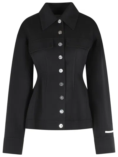 SPORTMAX 'ARENA' BLACK VIRGIN WOOL JACKET